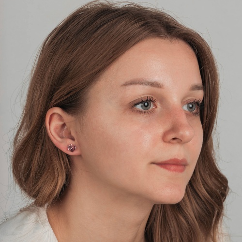 Пусеты Fiore Luna Crystal Pink, SWE0127/2 P G фото 2